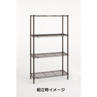 【サイズ＆カラー・オーダーシステム】ホームエレクター　オーダー三方クロスバー　ブラウン　幅1175x奥行600mm　1本　（直送品）