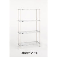 【サイズ＆カラー・オーダーシステム】ホームエレクター　オーダーシェルフ（棚板）　クローム　幅1025x奥行425mm　1枚　（直送品）