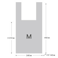 ヘッズ　レジ袋　いろはレジバッグ　M　IR-M-K　1箱（100枚入×40袋）　（直送品）