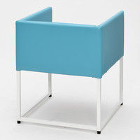 【車上渡し】アールエフヤマカワ ループ脚応接チェア ブルー 1台（直送品）