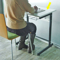 【車上渡し】アールエフヤマカワ 研修用デスク L字脚スモール ホワイト 幅600x奥行450x高さ700mm 1台（直送品）