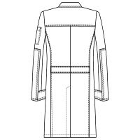 フォーク メンズシングルコート ホワイト L 1537PR-1-L 1枚　白衣　ドクターコート（直送品）