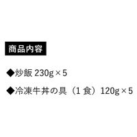 大阪王将 吉野家牛丼5食+大阪王将炒め炒飯5食セット s-1053 1セット（直送品）