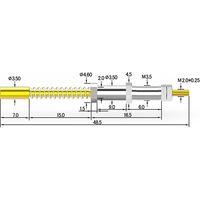 【コンタクトプローブ】テスプロ　OSPHシリーズ　OSPH-3-E　1ロット (2本)（直送品）