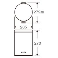 テラモト ペダルボックス(静音タイプ) ホワイト 5L DS2387058 1セット(1個×2)