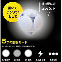 EDITION ソーラー&USB充電式 折畳みシーリングライト EDN-347 1セット(3個入)（直送品）