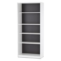 【車上渡し】アール・エフ・ヤマカワ プリーマII 木製シェルフ ハイ グレー共通扉付き ホワイト×グレー SHWHS2-LDGY 1台（直送品）