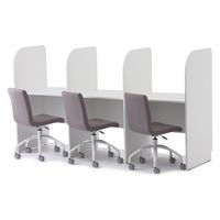 【車上渡し】アール・エフ・ヤマカワ PCブースデスク 基本 幅736×奥行600×高さ1200mm ホワイト Z-SHPCB-70WH 1台（直送品）