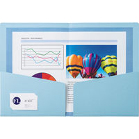 ライオン事務器 カラーポケットホルダー 紙製 2つ折りタイプA4(見開きA3判) PH-54Cライトグリーン 11685 1セット（5冊）