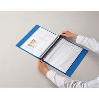 ライオン事務器 クリアーバインダー A4S 30穴 CB-543 ブルー 14581 1冊