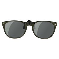 朝日ゴルフ クリップオンサングラス カーキ(グレー+シルバーミラー) GR-008C 1個 (直送品)（直送品）