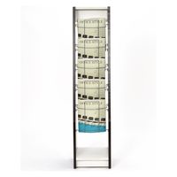 【車上渡し】アール・エフ・ヤマカワ 木製カタログスタンドII シングル 281×300×1210mm ダーク SHKS2-001D 1台（直送品）