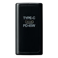 ヤザワコーポレーション USBアダプター1ポートPD45W ブラック/VF VFPD45BK 1個