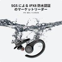 完全ワイヤレスイヤホン Bluetooth5.2 耳掛け式 IPX8防水 ブラック MoveBuds H1-BK Tribit