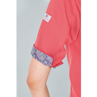 フォーク レディスジップスクラブ（五分袖）ダークネイビー L HI708-17（直送品）