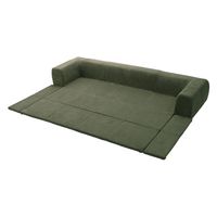 セルタン 洗えるラグ付 ローソファ Lサイズ 幅2500mm グリーン A683a-683GRN 1台（直送品）