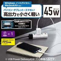 USB充電器 タイプC PD 45W USB-C×1 小型 軽量 ホワイト MPA-ACCP29WH エレコム 1個