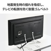 耐震 ゴムベルト テレビ 転倒防止 震度7対応 ～75V型 2本入り VESA取付 ホワイト TS-007 エレコム 1個