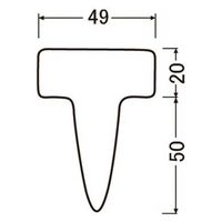 大和プラスチック Fー8 T型ラベル 中 ホワイト 4903266750817 1個（直送品）