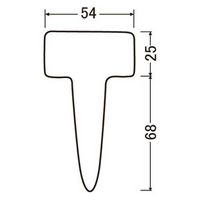 大和プラスチック Fー9 T型ラベル 大 ホワイト 4903266750916 1個（直送品）