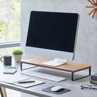 リヒトラブ　MDF机上台　スタンダード（幅590×奥行250mm）ブラウン　A8001-9　1台