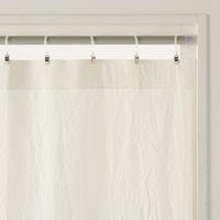 無印良品 ポリエステル二重織ノンプリーツカーテン（防炎・遮光性） 幅100×丈105cm用 ライトグレー 良品計画