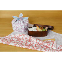 山田繊維 風呂敷 エコバッグ 104cm 大判 三巾 福むすび 梅/松竹 ふろしき 大風呂敷 綿100% アカ×コン 343417 1個（直送品）