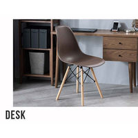 三栄コーポレーション イームズシェルチェア 木脚 4脚セット　ネイビーブルー A1--EPROCHR4NV_AS　１セット(４脚）（直送品）