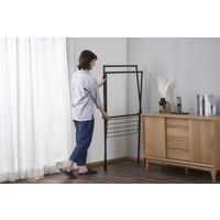 アイリスオーヤマ 簡単組立スタイル物干し ブラック STMX-770 1台