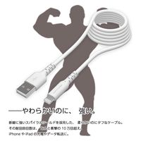 多摩電子工業 Lightningソフトタフケーブル 2mWH TH245LT20W 1本（直送品）