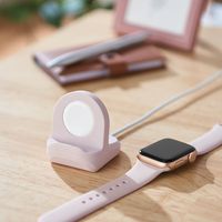 Apple Watch アップルウォッチ 充電器 スタンド 横置き シリコン製 ピンク AW-DSCHSPN  エレコム 1個