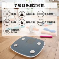 エクリア体組成計 大画面 測定項目一覧表示 ８項目測定可能 グレー HCS-FS05GY エレコム 1個（直送品）