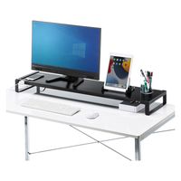 サンワサプライ 電源タップ+USBハブ付き机上ラック(W1000mm・ブラック) MR-LC206BKN 1台（直送品）