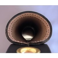 フジタ 黒革溶接棒入れステン底付 LX-16BK 1個