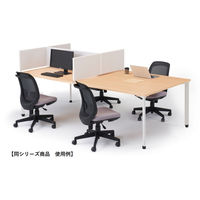 【組立設置込】プラス PFフリーワークデスク フリーアドレス 幅2000×奥行1200×高さ720mm ホワイトメープル×ホワイト 事務机 1台（直送品）