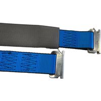 TDSコーポレーション トラック用キネダイン ラッシングベルト・固定・荷締固縛 ラチェット式50mm レールフック1M×2M 1本（直送品）