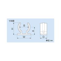 因幡電機産業 パイプホルダー JHー10J 1セット(40個)（直送品）