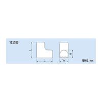 因幡電機産業 立面インコーナー90° JCIー25S 1セット(4個)（直送品）