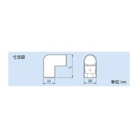 因幡電機産業 立面アウトコーナー90° JCOー25 1セット(3個)（直送品）