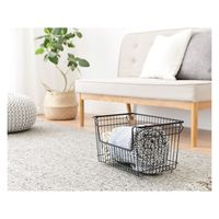 YAMAZEN ワイヤーバスケット L ブラック DWB-L(BK)* 1個