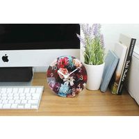 ケーアイジャパン 置き時計 エクラク デスククロック ブーケ ピンク インテリア アナログ 367352 1個（直送品）