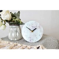 ケーアイジャパン 置き時計 エクラク デスククロック ブーケ ホワイト 白 インテリア アナログ 367353 1個（直送品）