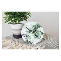 ケーアイジャパン 置き時計 エクラク デスククロック リーフ インテリア ホワイト 白 アナログ 367355 1個（直送品）