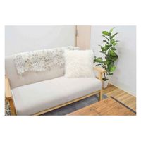 ケーアイジャパン クッションカバー リッシュ 45×45cm ホワイト 378146 1個（直送品）