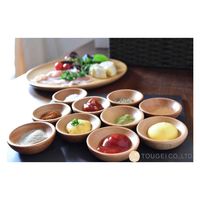 籐芸 豆皿 5cm 小皿 木製 メープル 396135 1個（直送品）