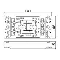 エスコ 3分岐 VVF線用ジョイントボックス(20A/300V/ネジ無) EA538PM-1 1セット(4個)（直送品）