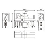 エスコ アクセスフロア用コンセント(2口/20A/125V) EA538PM-41 1セット(3個)（直送品）