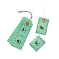 エスコ 47x130mm 連番タグ(赤/100枚) EA475HL-13 1セット(1000枚:100枚×10組)（直送品）