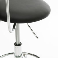 サンワサプライ カウンターチェア ブラック SNC-RD8BK 1脚  足置き用リング・背もたれ付き キャスター・アジャスター両方付き（直送品）