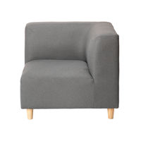 【アウトレット】【軒先渡し】オフィスラウンジ コーナーソファ 幅800mm グレー 284866 1台（直送品）